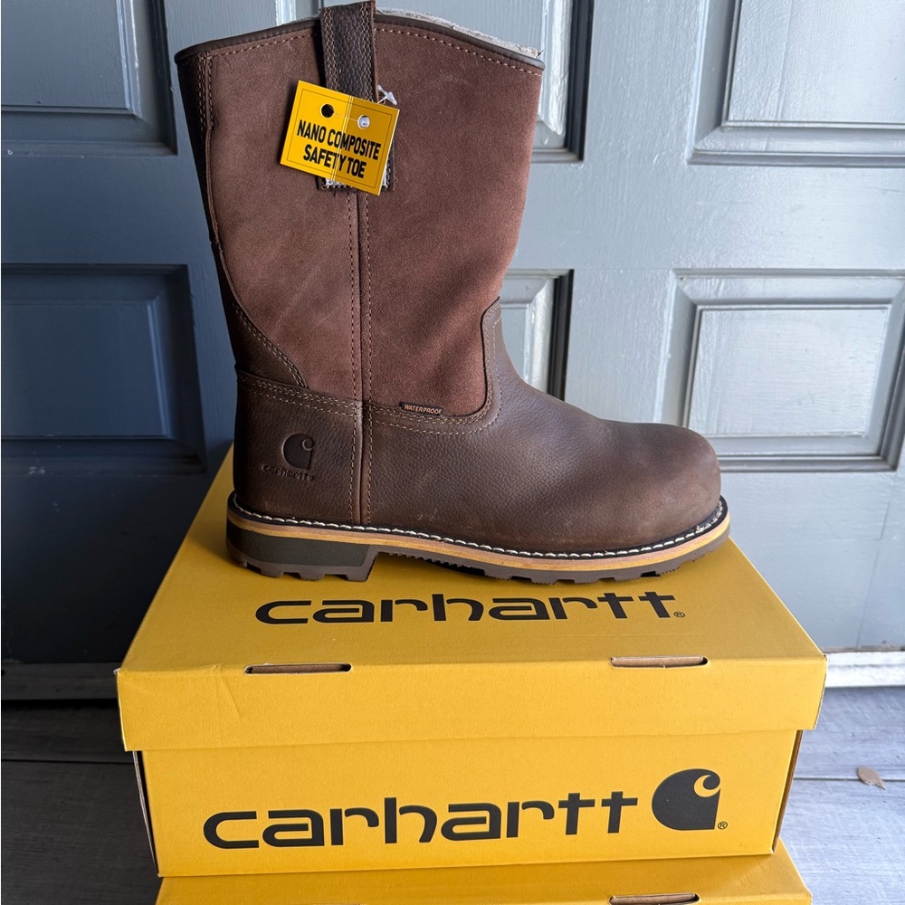 Carhartt wide fit Men's Dark Brown Nano Composite Toe work Boots